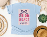 Third Grade Vibes graphic tee in Chambray