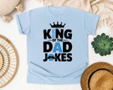 King Of The Dad Jokes graphic tee in Chambray