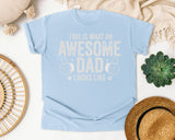 This Is What An Awesome Dad Looks Like Classic graphic tee in Chambray