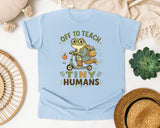 Off To Teach Tiny Humans Frog graphic tee in Chambray