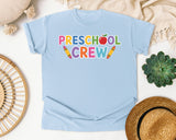 Preschool Crew graphic tee in Chambray