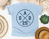Dad Est 25 Navy graphic tee in Chambray