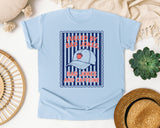 Fueled By Bad Jokes And Caffeine graphic tee in Chambray