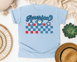 America Blue graphic tee in Chambray