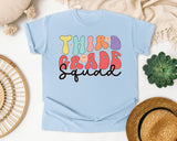 Third Grade Squad graphic tee in Chambray