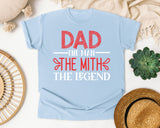 Dad The Man The Myth The Legend Pink graphic tee in Chambray