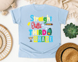 Straight Outta Third Grade Trophy graphic tee in Chambray