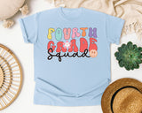 Fourth Grade Squad graphic tee in Chambray