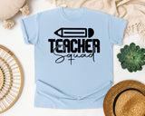 Teacher Squad graphic tee in Chambray