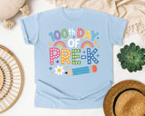 100th Day Of Pre-K graphic tee in Chambray