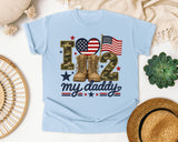 I Love My Daddy graphic tee in Chambray