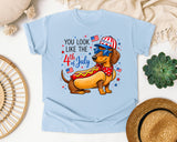 You Look Like The 4th Of July Brown graphic tee in Chambray