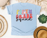 Fifth Grade Squad graphic tee in Chambray