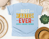 Best Farter Ever Oops I Meant Father graphic tee in Chambray