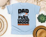 Dad Fuel Legend Mode Black graphic tee in Chambray