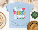 Team Third Grade graphic tee in Chambray