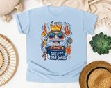 King Of The Grill Master Of Dad Jokes Grey graphic tee in Chambray