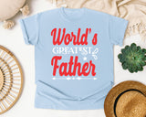 World's Greatest Father Red graphic tee in Chambray