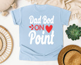 Dad Bod On Point White 3 graphic tee in Chambray