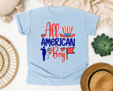 All American Boy graphic tee in Chambray