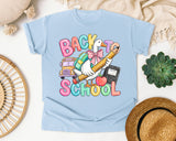 Back To School Goose graphic tee in Chambray