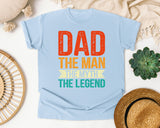 Dad The Man The Myth The Legend Red graphic tee in Chambray