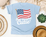 Star Spangled Cutie White graphic tee in Chambray