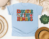Educator Of Tiny Humans Grey graphic tee in Chambray