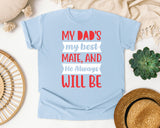 My Dad's My Best Mate Red graphic tee in Chambray