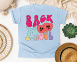 Back To School Hearts graphic tee in Chambray