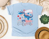 Land Of The Free Home Of The Brave graphic tee in Chambray