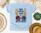 Dads Who Grill Together Stay Rare Together Grey graphic tee in Chambray