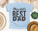 World's Best Dad White 2 graphic tee in Chambray