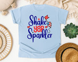 Shake Your Sparkler Navy graphic tee in Chambray