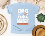 Dad Fuel Legend Mode White graphic tee in Chambray