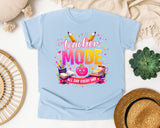 Teacher Mode All Day Every Day graphic tee in Chambray