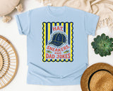 Hat Sneakers And Dad Jokes graphic tee in Chambray