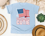 Star Spangled Cutie White 2 graphic tee in Chambray