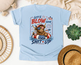 Let's Blow Some Merica Up graphic tee in Chambray