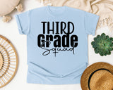 Third Grade Squad Bold graphic tee in Chambray