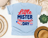 Little Mister Memorial Day graphic tee in Chambray