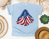 American Flag Cape graphic tee in Chambray
