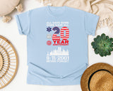 All Gave Some Some Gave All graphic tee in Chambray