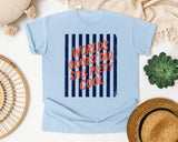World's Okayest Dad Still Pretty Cool graphic tee in Chambray