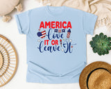 America Love It Or Leave It graphic tee in Chambray