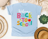 Welcome Back To School Apple graphic tee in Chambray