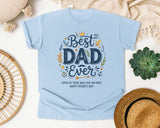 Best Dad Ever Voted By Those Who Love Him Most graphic tee in Chambray