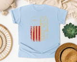 1776 We The People graphic tee in Chambray
