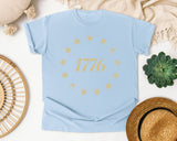 1776 graphic tee in Chambray