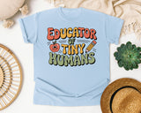 Educator Of Tiny Humans Grey 2 graphic tee in Chambray